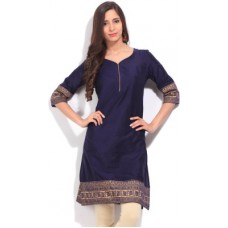 Deals, Discounts & Offers on Women Clothing - People Solid Women's Straight Kurta