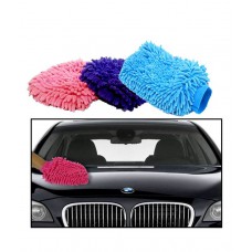 Deals, Discounts & Offers on Car & Bike Accessories - Microfiber Glove Mitt for Car Cleaning Washing