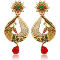 Deals, Discounts & Offers on Earings and Necklace - Donna Pear Peacock Crystal Alloy Drop Earring