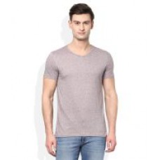 Deals, Discounts & Offers on Men Clothing - United Colors of Benetton Grey V-Neck T Shirt