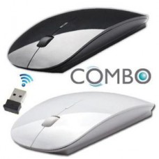 Deals, Discounts & Offers on Computers & Peripherals - Buy 1 Get 1 Free White Black 2.4ghz Ultra Slim Wireless Optical Mouse