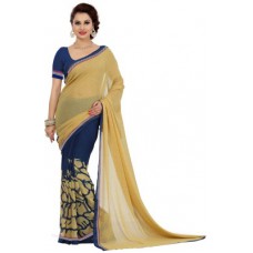 Deals, Discounts & Offers on Women Clothing - Ishin Printed Fashion Synthetic Georgette Saree