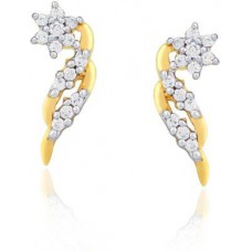 Deals, Discounts & Offers on Earings and Necklace - Nakshatra Designer Yellow Gold 18kt Diamond Stud Earring