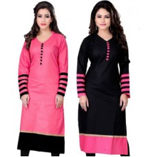 Deals, Discounts & Offers on Women Clothing - shree hans creation Solid Women's, Girl's Kurti - Pack of 2