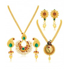 Deals, Discounts & Offers on Earings and Necklace - Sukkhi Multicolour Necklace Set at 86% offer
