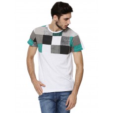 Deals, Discounts & Offers on Men Clothing - Cut & Sew Textured Print T-shirt offer