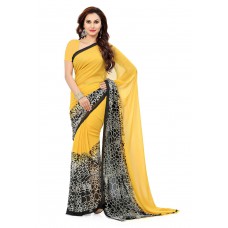 Deals, Discounts & Offers on Women Clothing - ishin Women's Georgette Saree at 80% offer
