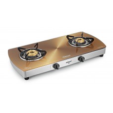 Deals, Discounts & Offers on Home Appliances - Sunflame Crystal MetalArt Stainless Steel 2 Burner Gas Stove at 18% offer
