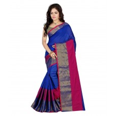 Deals, Discounts & Offers on Women Clothing - Stutti Fashion Blue Silk Saree at 70% offer