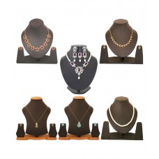 Deals, Discounts & Offers on Earings and Necklace - Touchstone Combo of 3 Multicolour Necklace Set at 77% offer