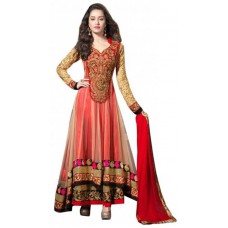 Deals, Discounts & Offers on Women Clothing - Ganes Georgette Embroidered Semi-stitched Salwar Material at 83% offer