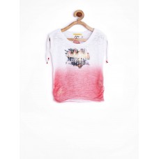 Deals, Discounts & Offers on Baby & Kids - Jn Joy Girls Ombre-Dyed Top at 80% offer