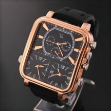 Deals, Discounts & Offers on Men - Flat 73% off on Square Dial Rubber Strap Quartz Watch