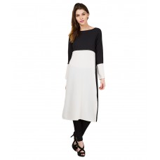 Deals, Discounts & Offers on Women Clothing - Vishudh Off White Straight Kurti at 62% offer