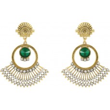 Deals, Discounts & Offers on Earings and Necklace - Donna Crystal Metal Chandelier Earring at 80% offer