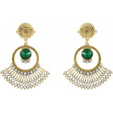 Deals, Discounts & Offers on Earings and Necklace - Donna Crystal Metal Chandelier Earring at 80% offer