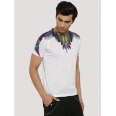Deals, Discounts & Offers on Men Clothing - Flat 30% off on GARCON Feather Digital Print T-Shirt