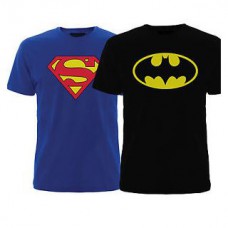 Deals, Discounts & Offers on Men Clothing - Flat 75% off on Superman and Batmen T Shirt 