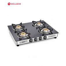 Deals, Discounts & Offers on Home Appliances - Sunflame Diamond SS GT 4 Burner Glass Manual Gas Stove at 51% offer