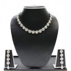 Deals, Discounts & Offers on Women - Flat 88% off on Zaveri Pearls Silver Plated Silver Necklace Set