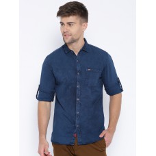 Deals, Discounts & Offers on Men Clothing - Locomotive Navy Casual Shirt at 60% offer