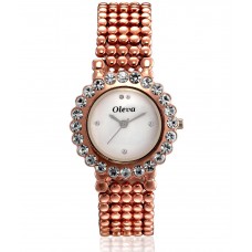Deals, Discounts & Offers on Women - Flat 81% off on Oleva Golden Analog Watch 
