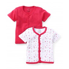 Deals, Discounts & Offers on Kid's Clothing - Flat 25% off on Babyhug Half Sleeves Vests Floral Print 