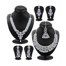 Deals, Discounts & Offers on Women - Flat 85% off on Sukkhi Silver Necklace Set 