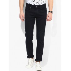 Deals, Discounts & Offers on Men Clothing - Flat 50% off on Navy Blue Solid Skinny Fit Jeans
