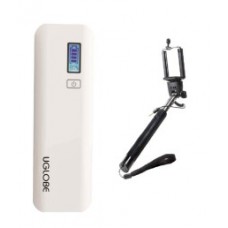 Deals, Discounts & Offers on Mobile Accessories - Flat 86% off on U-globe UE6600 6600 mAh Power Bank with Selfie Stick