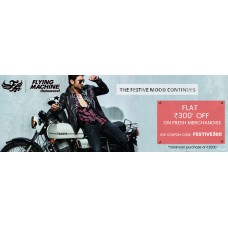 Deals, Discounts & Offers on Men Clothing - Flat Rs 300 Off on Flying Machine Jeans