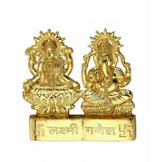 Deals, Discounts & Offers on Accessories - Sajawat bazaar Laxmi Ganesh Aluminium Idol at 68% offer