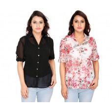 Deals, Discounts & Offers on Women Clothing - Flat 76% off on Fashion Stylish Georgette Top