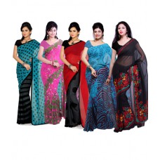 Deals, Discounts & Offers on Women Clothing - Flat 60% off on ishin Georgette Saree