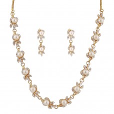 Deals, Discounts & Offers on Earings and Necklace - Sempre of London white pearl Sleek Neckalce set at 86% offer