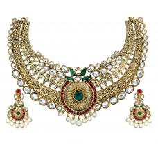 Deals, Discounts & Offers on Earings and Necklace - Zaveri Pearls Brown Non-Precious Metal Choker Necklace at 84% offer