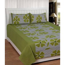 Deals, Discounts & Offers on Accessories - Super India Cotton Floral Double Bedsheet at 60% offer