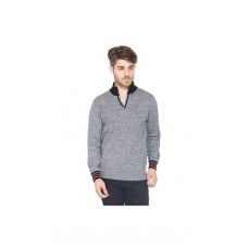 Deals, Discounts & Offers on Men Clothing - Status Quo Navy Grindle Printed Round Neck Sweater at 40% offer