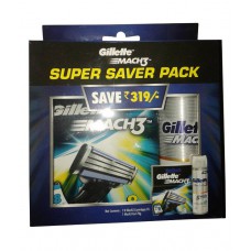 Deals, Discounts & Offers on Accessories - Flat 5% off on Gillette Mach3 - 8 cartridges with Free Gel 70g