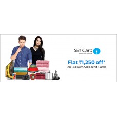Deals, Discounts & Offers on Accessories - Flat Rs. 1250 Off on EMI Transactions with SBI Credit Cards
