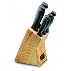 Deals, Discounts & Offers on Home & Kitchen - 5-Pieces set with Wooden block and Free Peeler with this pack