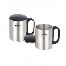 Deals, Discounts & Offers on Kitchen Containers - Pigeon Set of 2 Stainless Steel Coffee Mugs