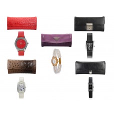 Deals, Discounts & Offers on Women - Oleva 5 Faux Leather Wallet With 5 Matching Watches FREE