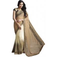 Deals, Discounts & Offers on Women Clothing - Moh Manthan Self Design Fashion Chiffon, Net Sari