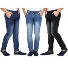 Deals, Discounts & Offers on Men Clothing - Paris Polo Combo Of 3 Fashion Stretch Jeans