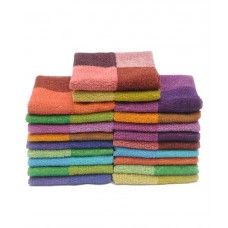Deals, Discounts & Offers on Home Appliances - Rich Cottons Color Squares Face Towels - Set of 20 pcs