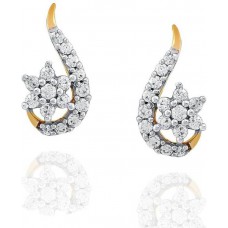 Deals, Discounts & Offers on Accessories - Asmi Designer Yellow Gold 18kt Diamond Stud Earring at 50% offer
