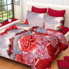Deals, Discounts & Offers on Home Decor & Festive Needs - IWS Polyester 3D Printed Double Bedsheet at 66% offer