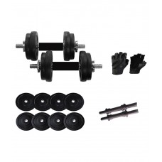 Deals, Discounts & Offers on Auto & Sports - Wolphy 10 Kg Dumbbell Rod Set with Gloves at 76% offer
