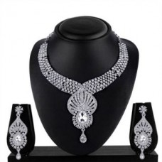 Deals, Discounts & Offers on Women - Flat 72% off on VK Jewels Pleasing Rhodium Plated Necklace 